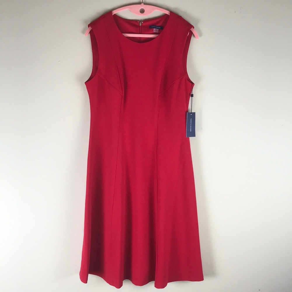 NWT Tommy Hilfiger Fit and Flare dress! Sz 12 Red